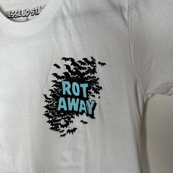 Jesse Jo Stark Chrome Hearts White Rot Away Wish I Was Dead Graphic Tee S - Picture 4 of 9